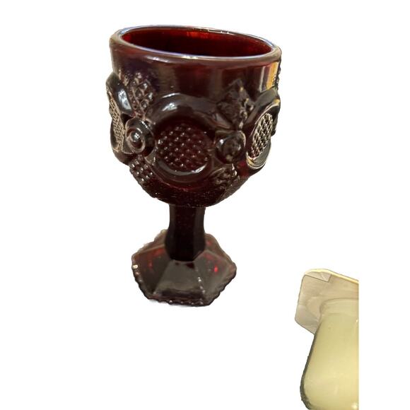 Vintage Avon 1876 Cape Cod Collection Wine Goblets Candlette Holder With Bayberr - Picture 3 of 5